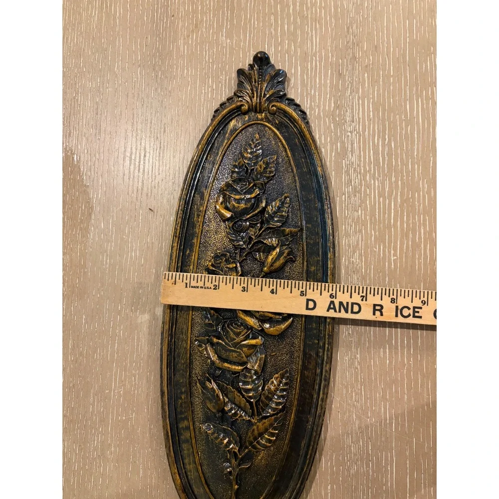 Vintage 1974 Syroco Dart Ind Homco Floral Wall Hanging Plaque Set 7313-7316 MCM
